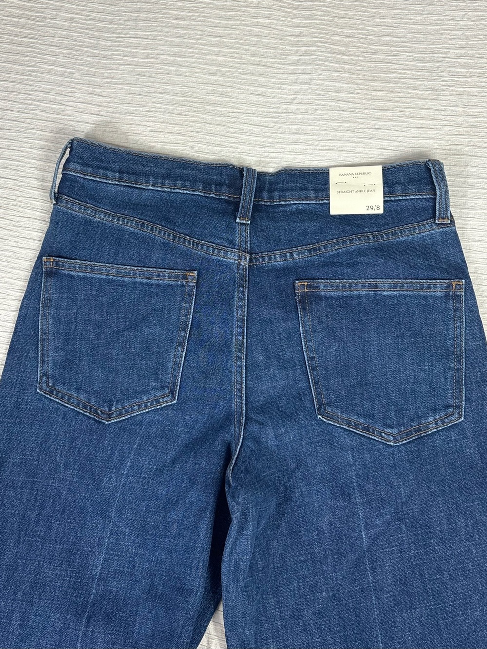 Banana Republic Wide-Leg Jeans in Deep Blue Denim - Picture 4 of 11